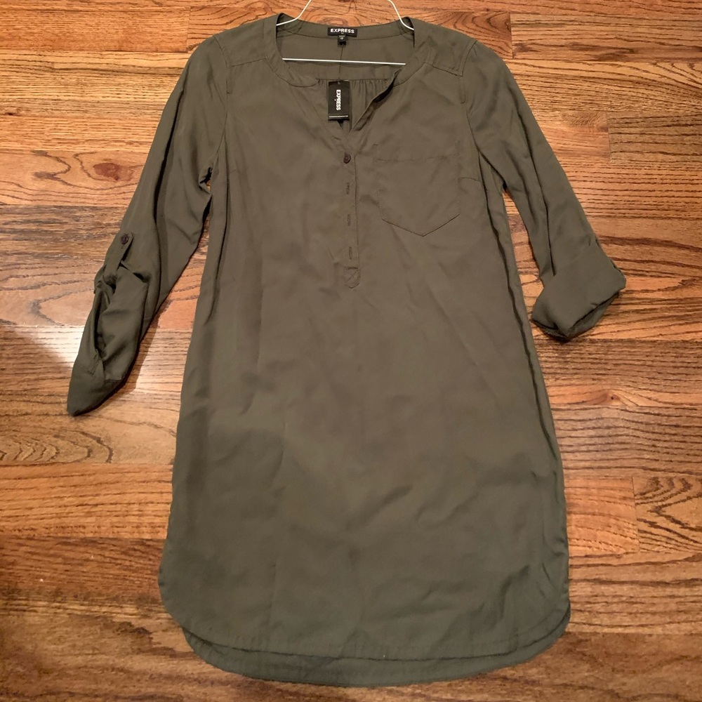 Express army green dress